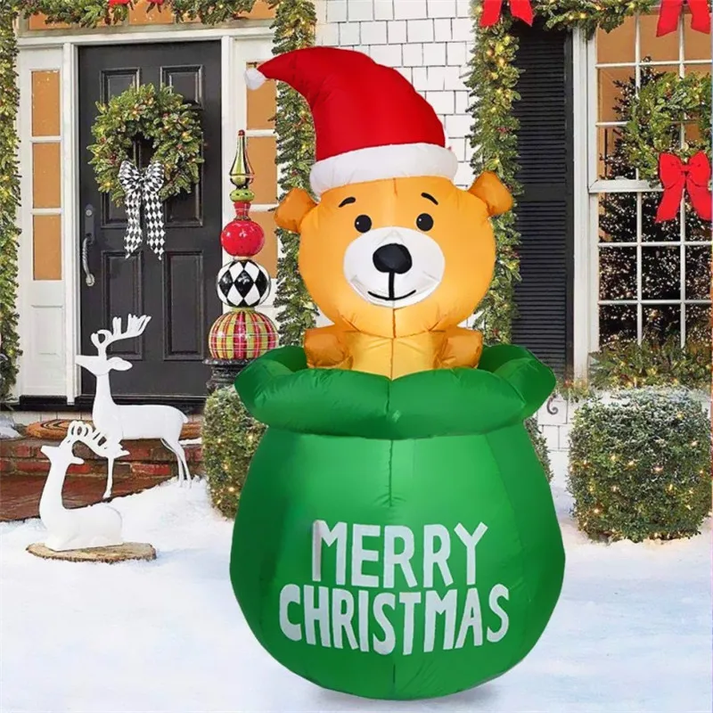 Decoración inflable de navidad con luces LED para exterior y hogar - imagen 3
