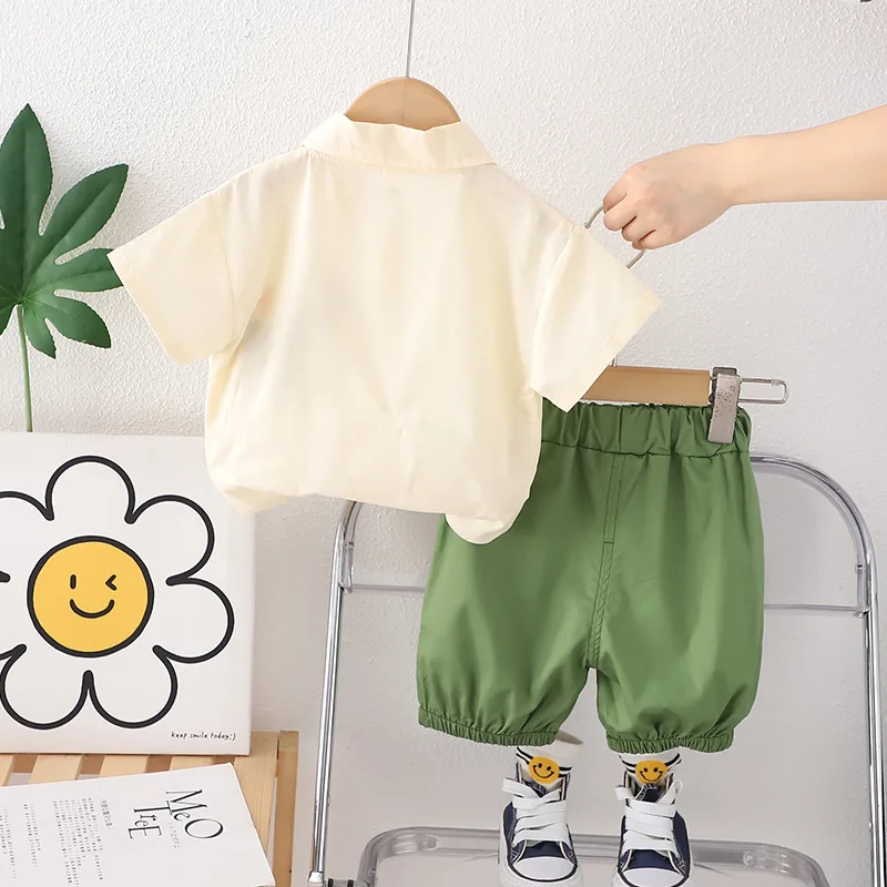 Conjunto de verano en algodón para niños – Camisa y shorts - imagen 4