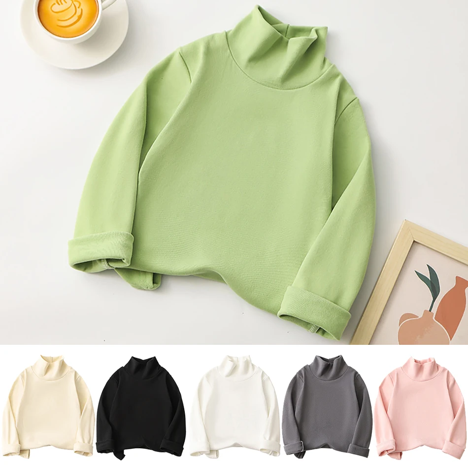 Camiseta manga larga con cuello alto para niño – Basic Otoño