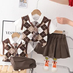 Conjunto de verano de algodón para niña – Camiseta y shorts