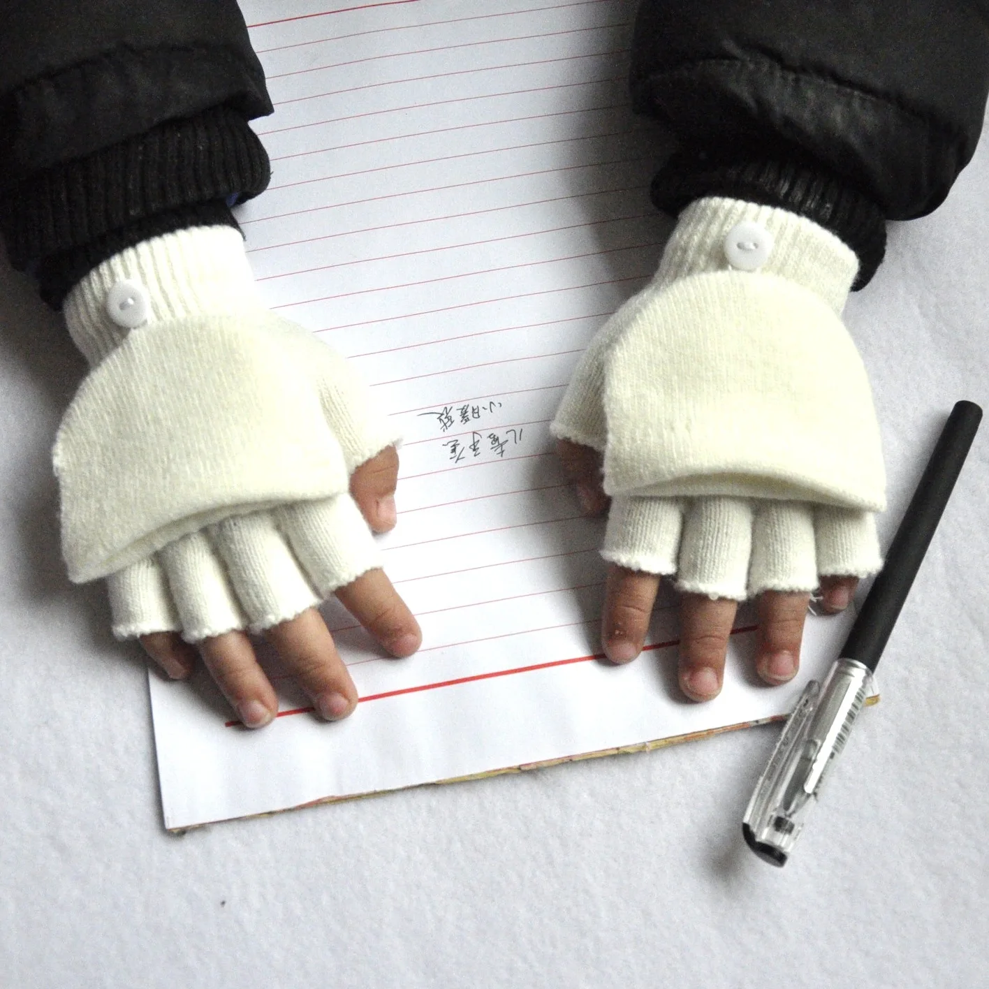 White Knitted