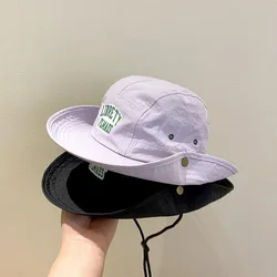 Sombrero de pescador para bebé verano bordado letras secado rápido