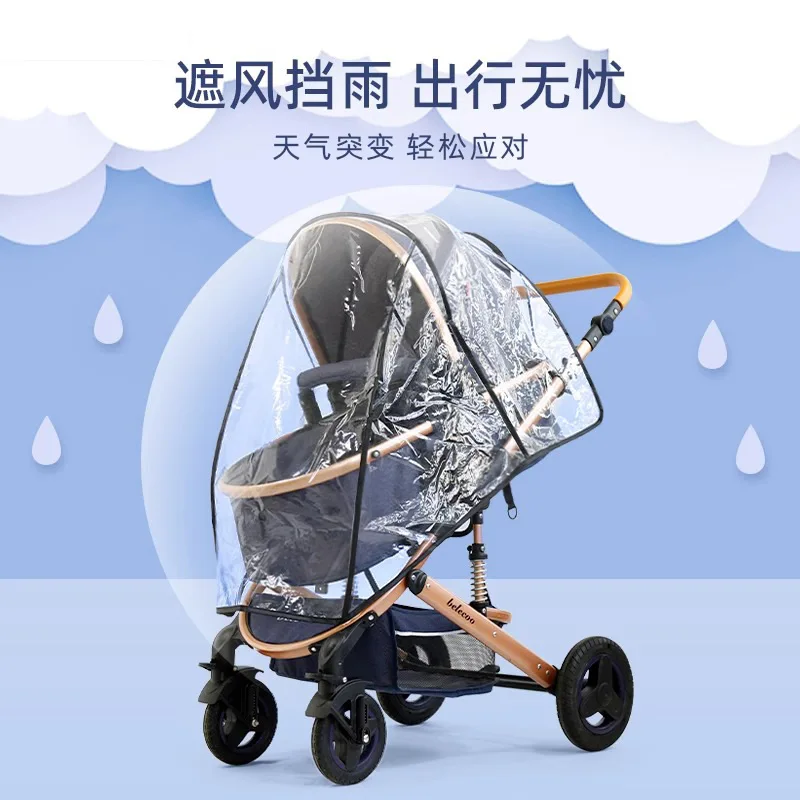 Chubasquero para cochecito, cubierta transparente antigotitas, cubierta para la lluvia para cochecito de bebé, abrigo térmico para la lluvia, carrito para niños, paisaje alto - imagen 3