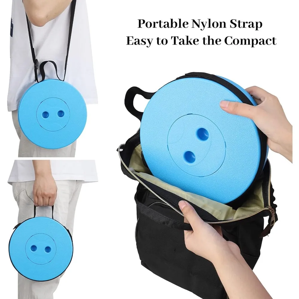 Taburete telescópico plegable portátil, silla para hacer cola de metro de plástico ligero, silla para acampar al aire libre, asiento de pesca con bolsa de transporte - imagen 2