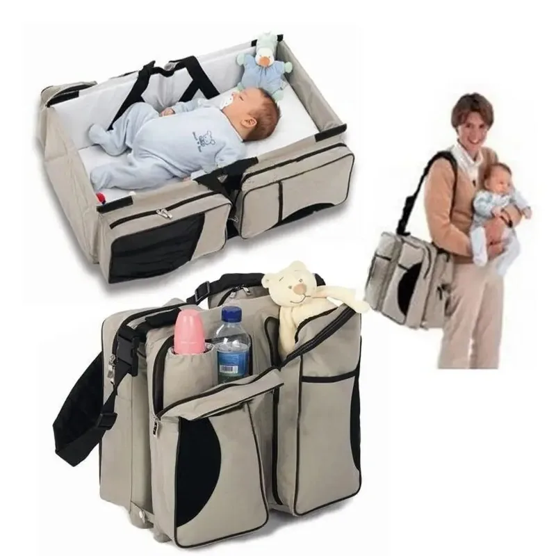 Cuna de viaje portátil plegable, cama de bebé compacta para recién nacidos, nido de bebé ligero, solución para dormir infantil lista para viajar