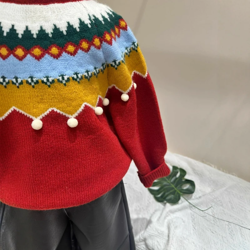 Pull chaud en tricot du zodiaque pour enfants, garçons et filles, automne et hiver, nouveau Style National, pour les salutations du nouvel an, 2025 - imagen 4