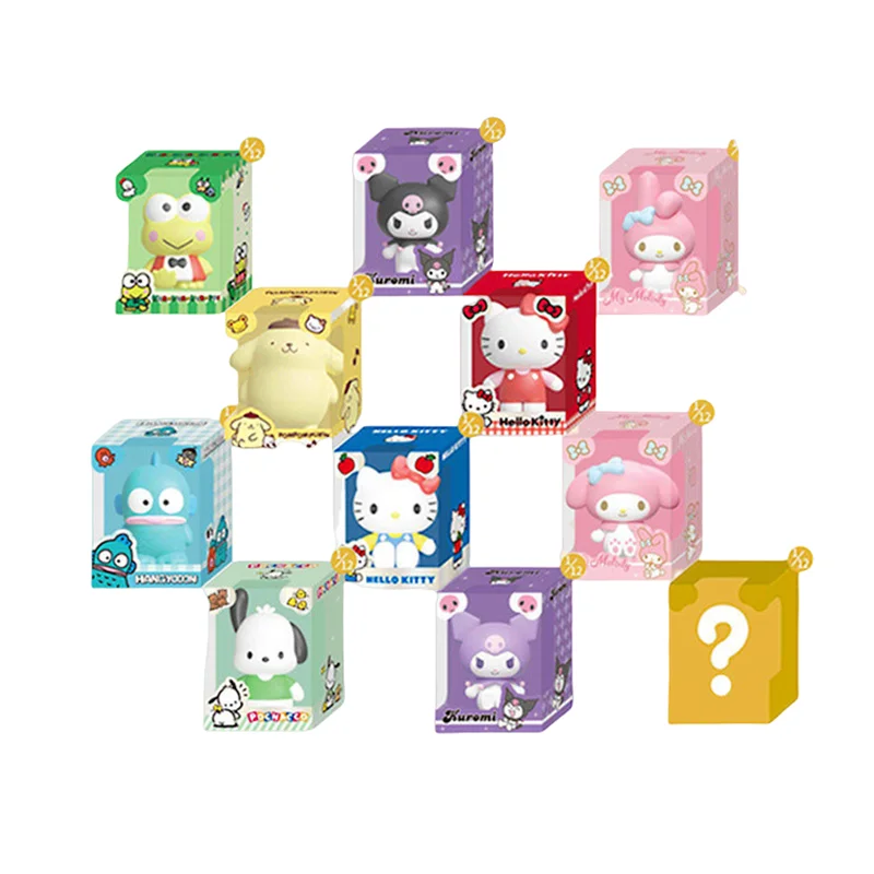 JANDOOM Sanrio Kuromi Hello Kitty canela Kitty gato figura de Anime muñeca de grano de arroz caja ciega juguetes adorno de escritorio regalos para niños - imagen 3