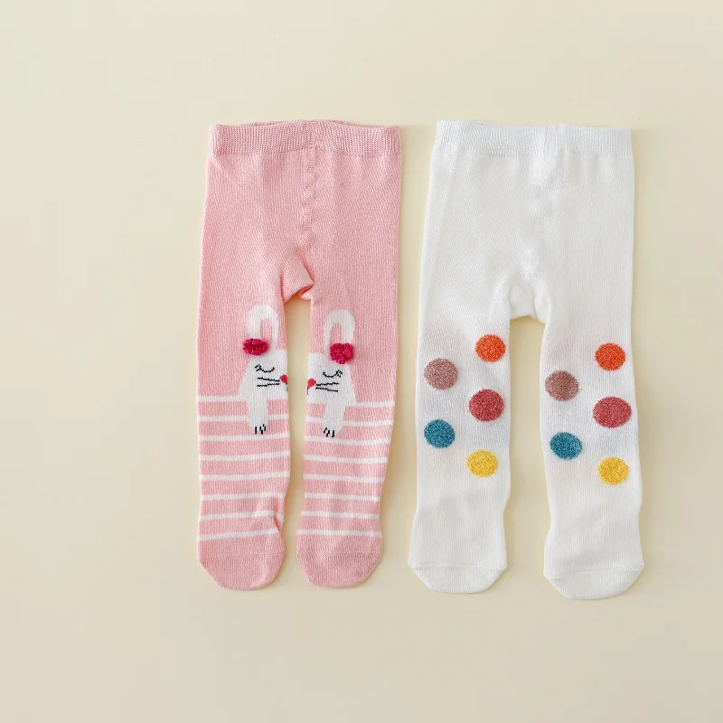 Medias de algodón estampado para bebé niña - imagen 5