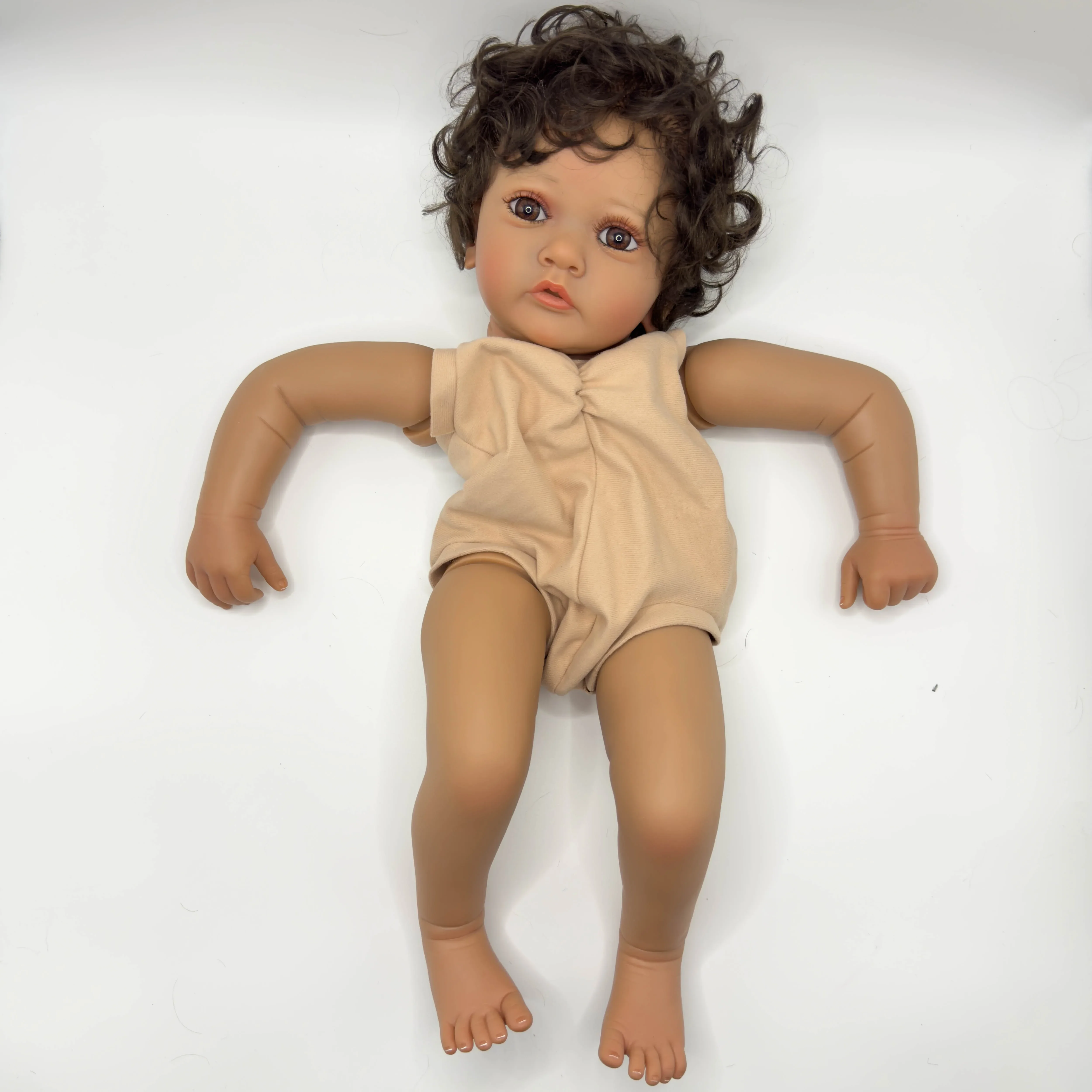 NPK 24 ''piezas de muñeca sin terminar con pelo enraizado a mano Ayana kit de muñeca realista Reborn kit de muñeca pintada - imagen 2