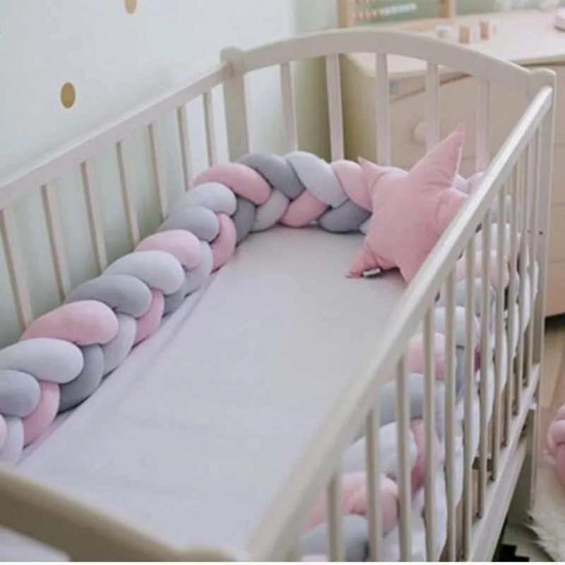 Almohada trenzada de algodón orgánico para cuna de recién nacido - imagen 2