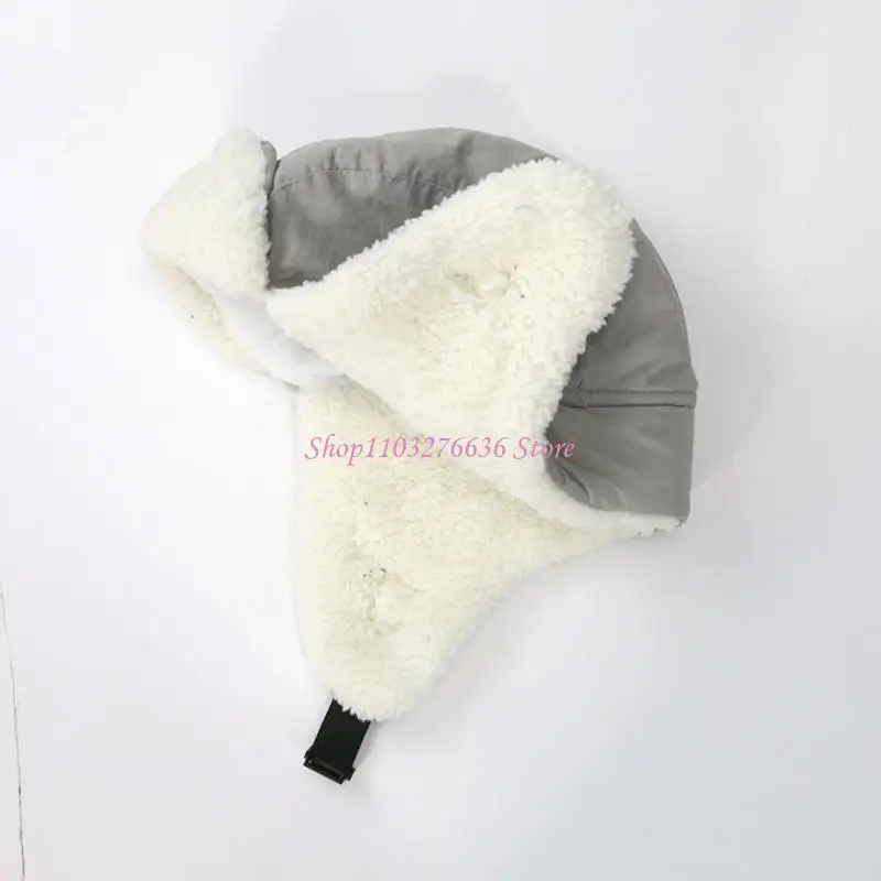 R6FD Forro acogedor, capó cálido y grueso, color sólido para protección en climas fríos - imagen 2