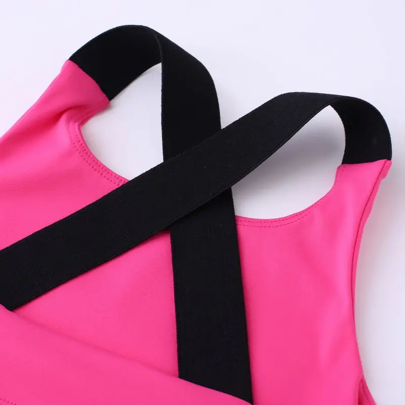 Camiseta sin mangas deportiva para niñas, ropa interior para niños, chaleco de Color sólido, camiseta interior deportiva, diseño de espalda cruzada - imagen 5