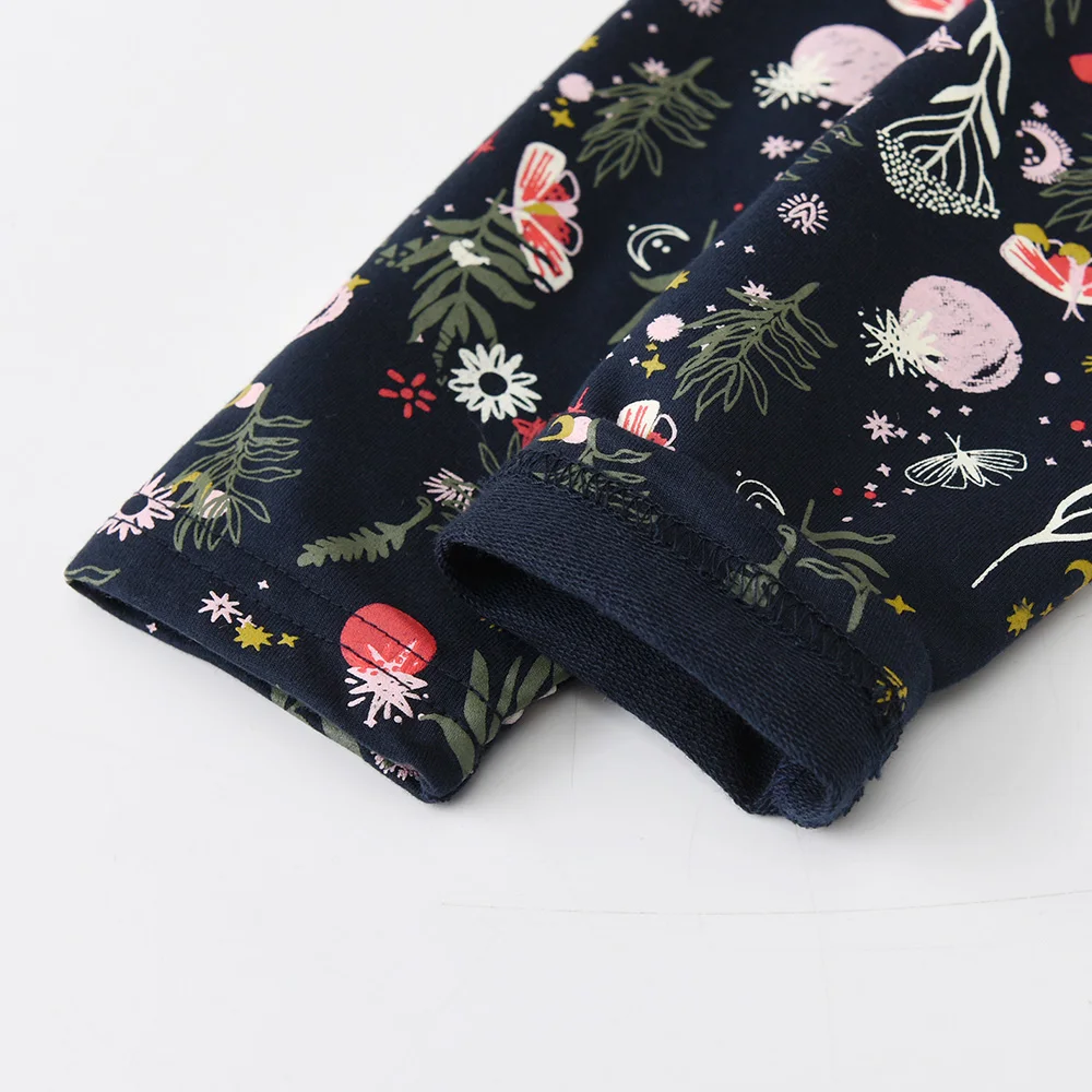 Vestido infantil de manga larga con estampado floral para niña - imagen 5