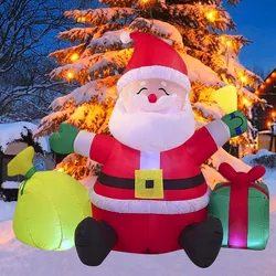 Papá Noel inflable con luces LED para exterior – Decoración navideña