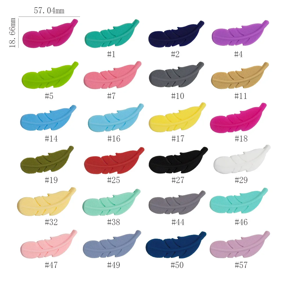 feather beads 10pcs