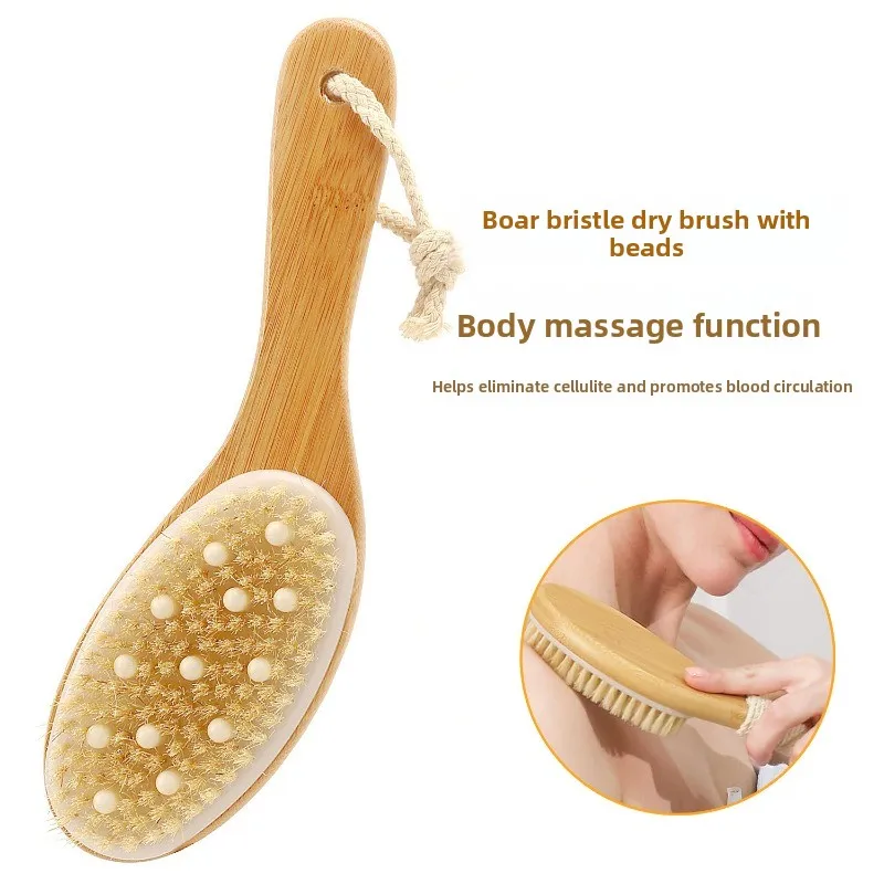 ¡El juego de cepillos para el cuerpo con cerdas de jabalí para niños más vendido! Exfolia la piel muerta, masaje facial, suave no irritante, perfecto para el cuidado de la piel del bebé - imagen 4