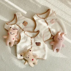 Chaleco bebé térmico de felpa suave, abrigo invierno para niños