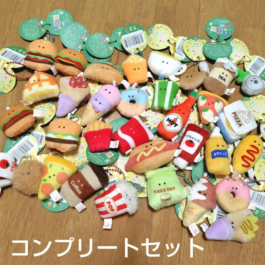 Yell World comida rápida con ojos redondos Petit mascot BC 32 tipos kawaii 5cm hamburguesa patatas fritas pollo frito Soda juguete de peluche - imagen 2