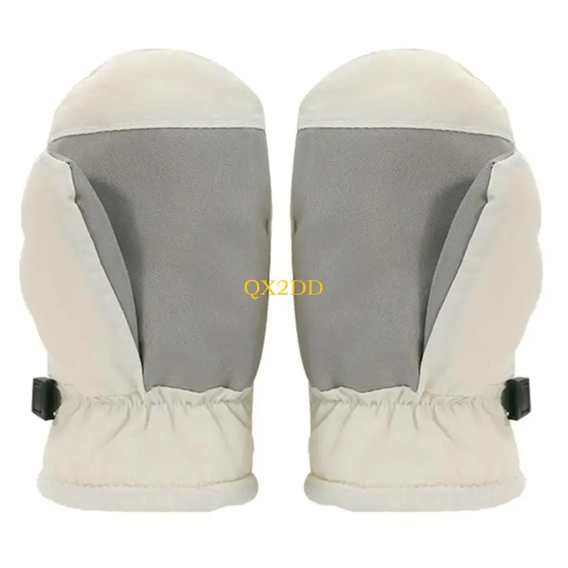 QX2D-guantes antideslizantes para chico, manoplas nieve para invierno, impermeables, resistentes viento, Térmicos para y - imagen 3