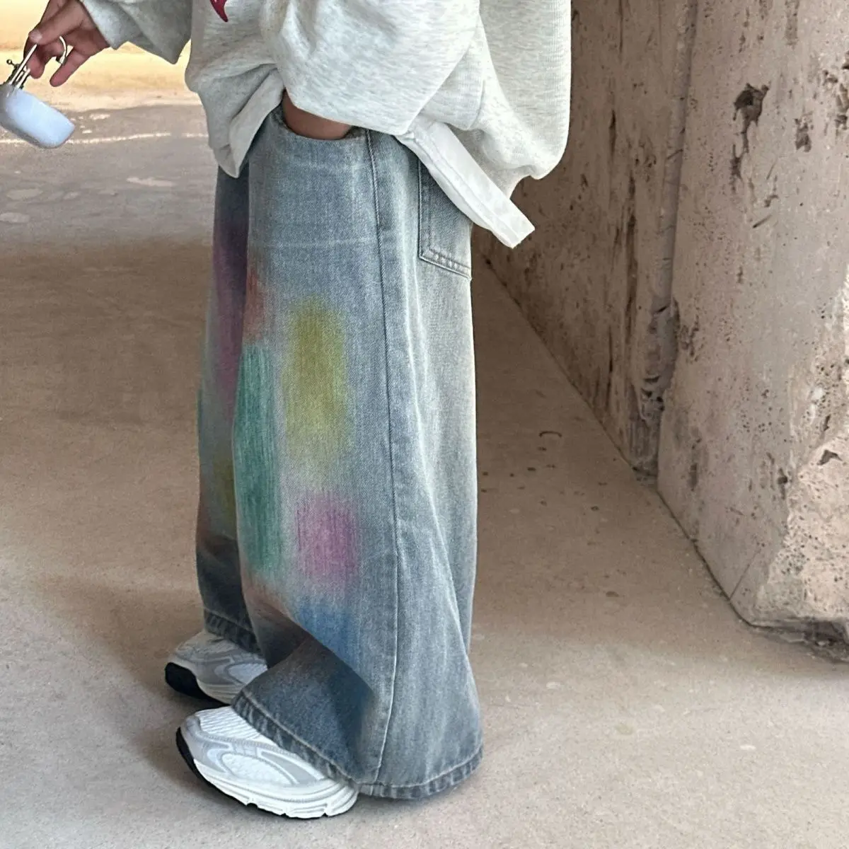 Pantalones vaqueros de niño de algodón mixto corte holgado - imagen 5