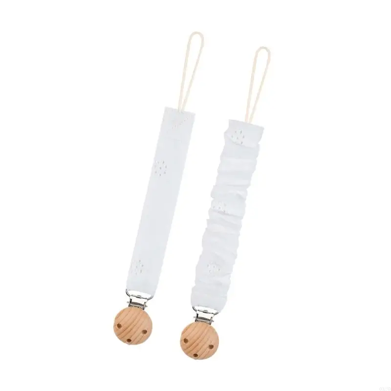 Cadena chupete elegante QX2d para bebés 2pcs bebés calmante toy toy toy - imagen 2