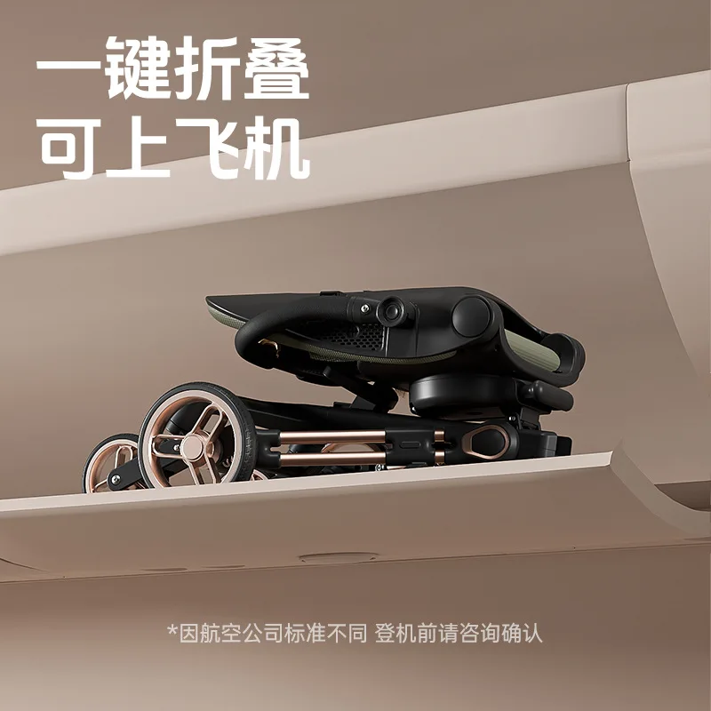 Venta al por mayor cochecito de bebé cochecito ligero paisaje alto sentarse y acostarse plegable con un clic - imagen 4