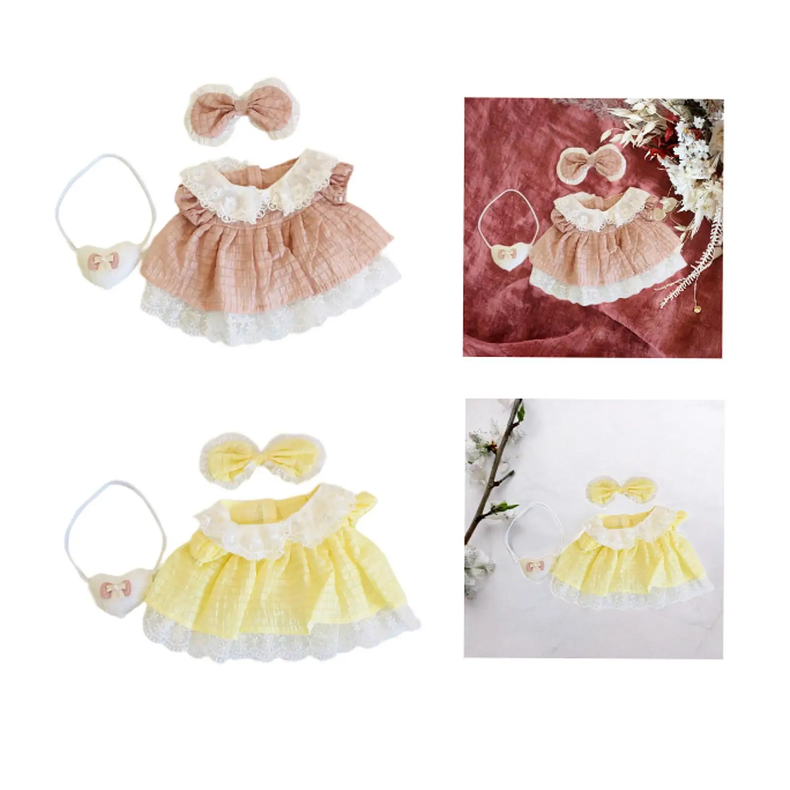 Dolls Dress Suit Handmade Clothing Princess Dress Clothes Miniature Clothes for 14.96'' Doll Dolls Dress Suit Handmade Clothing Princess Dress Clothes Miniature Clothes for 14.96'' Doll