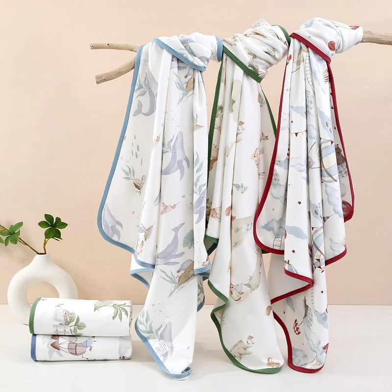 Toalla envolvente de algodón para bebé recién nacido – Baño y swaddle