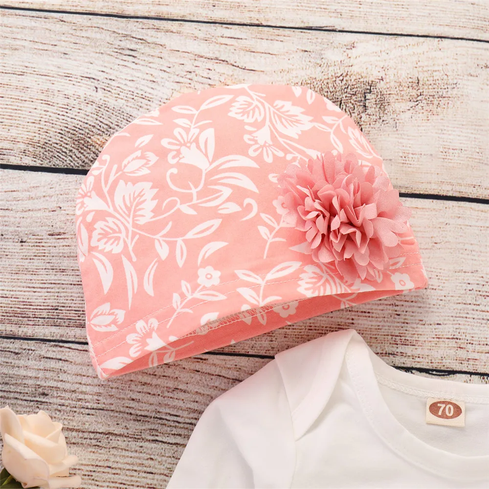 Pelele floral manga larga para recién nacida con sombrero - imagen 5