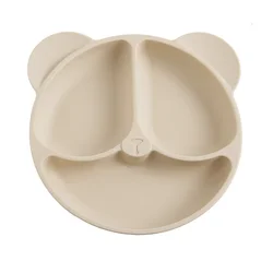 Plato antivuelco de silicona para bebés – Diseño divertido