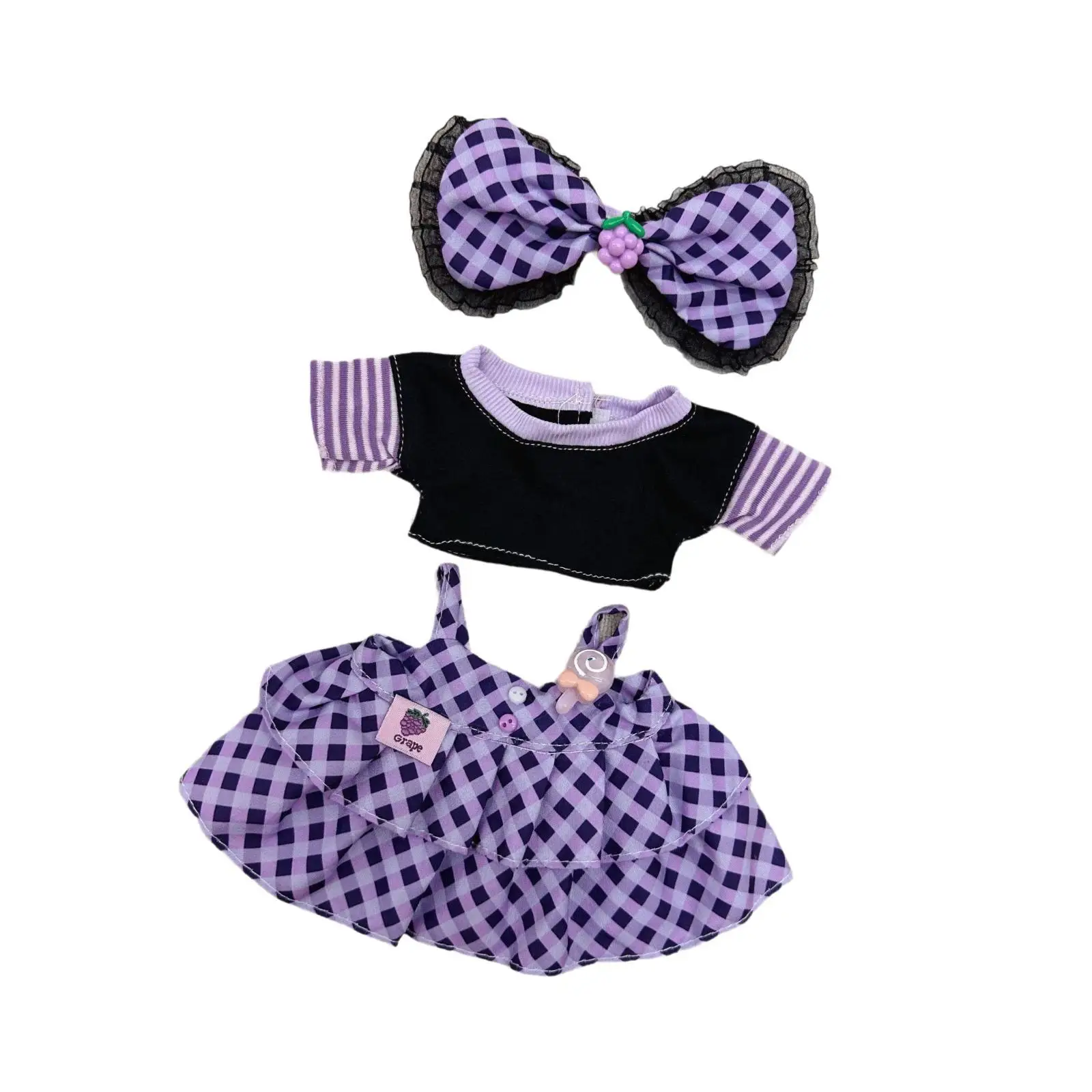 20cm Doll Clothes Cotton Doll Costume Photo Props DIY Costumes Cartoon Stuffed