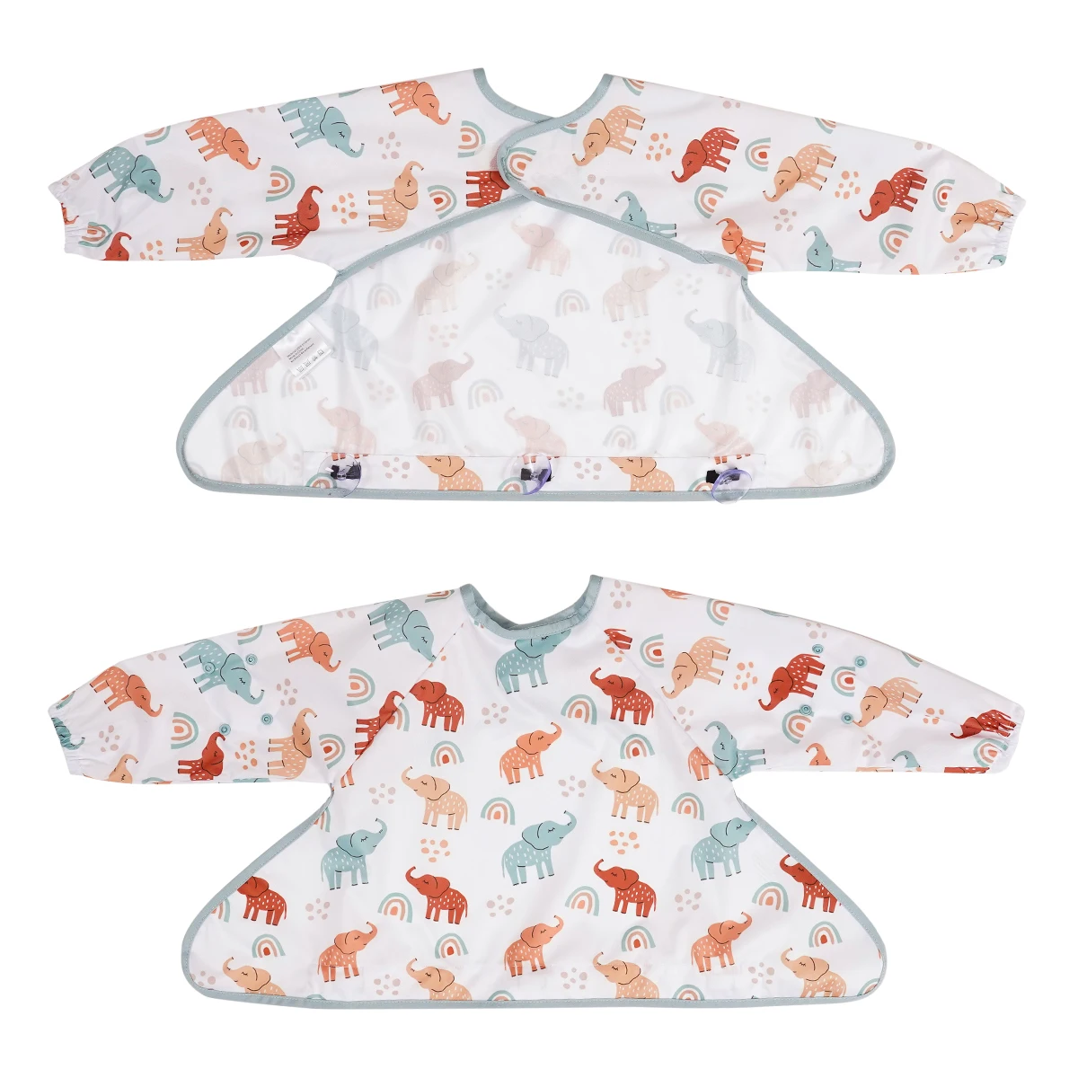 Elinfant-babero de alimentación impermeable, ropa para comer, delantal de pintura de bata artística de manga larga, mono antisuciedad para jardín de infantes, 1 ud. - imagen 5