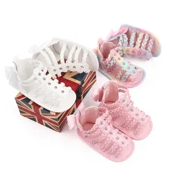 Sandalias de verano para bebé niña – Cuero suave antideslizante para primeros pasos