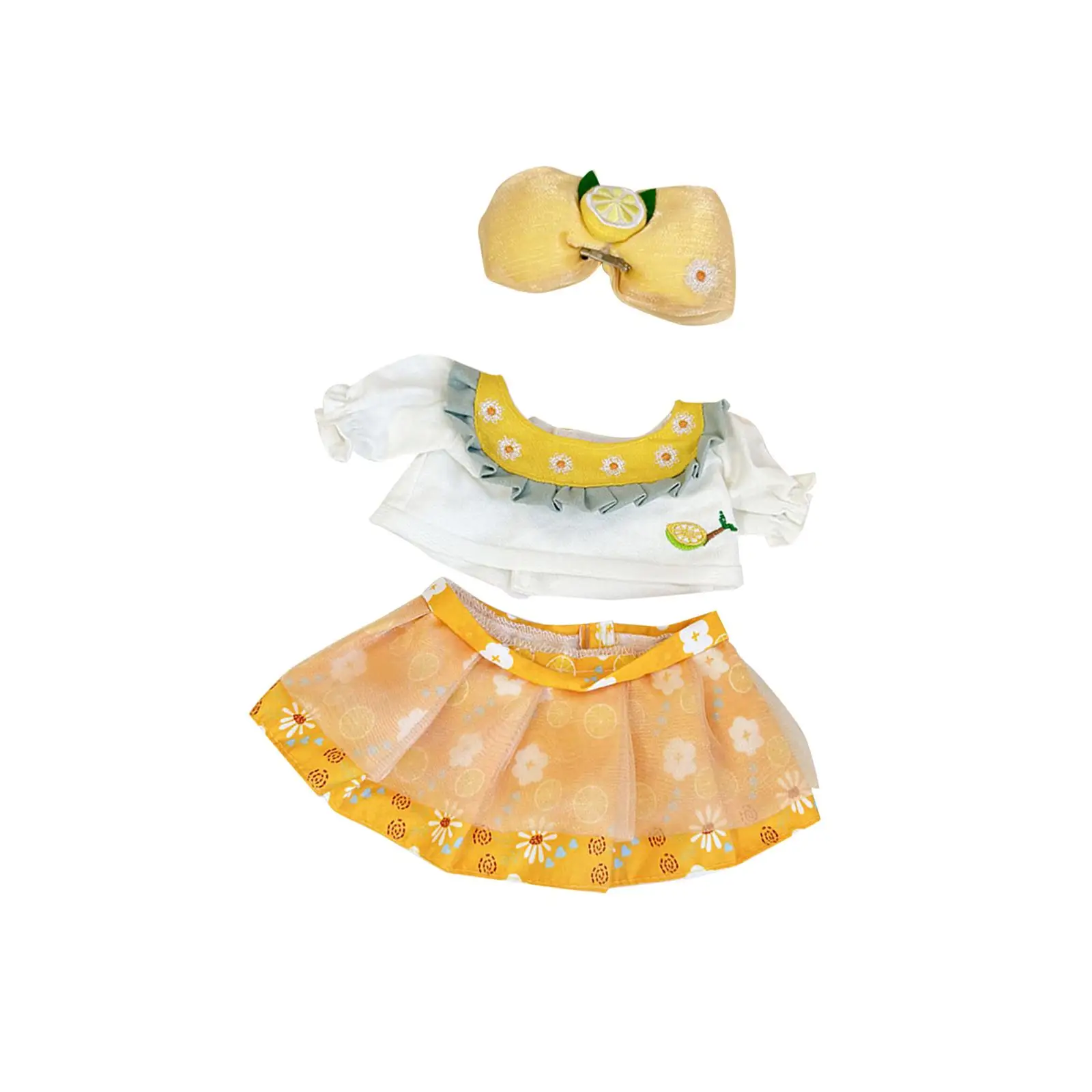 Doll Outfits for Girls Shirt Skirt Suit Doll Outfits Cute Doll Pendant Stylish Soft Photo Props Dress Up Doll Clothes for 38