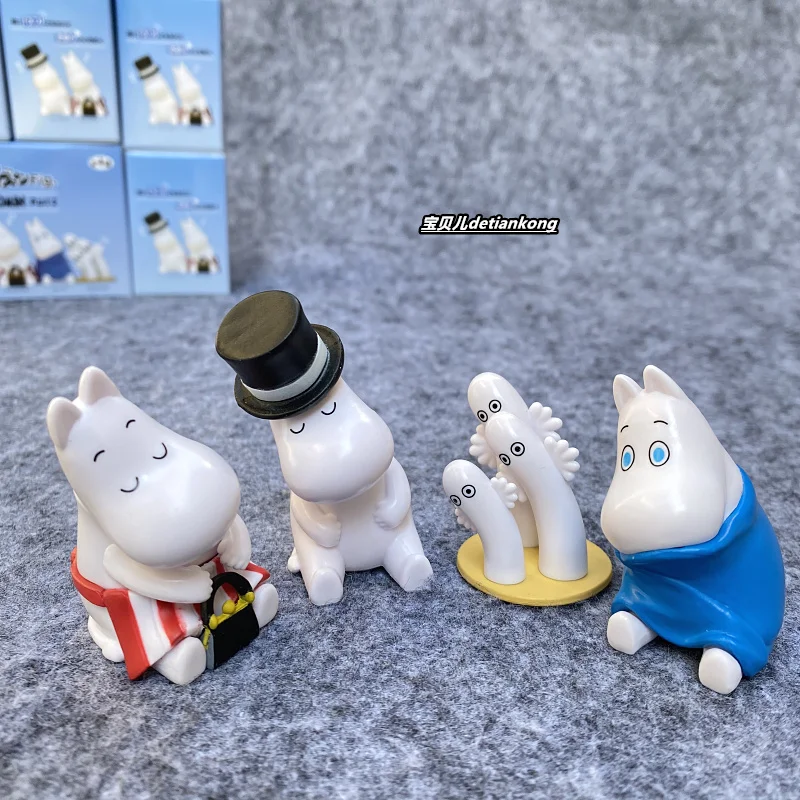 Moomins-caja ciega de juguete para niños, muñeca durmiente de Snufkin familiar graso, modelo de figura de Anime, juguetes para coleccionar adornos, regalos - imagen 2