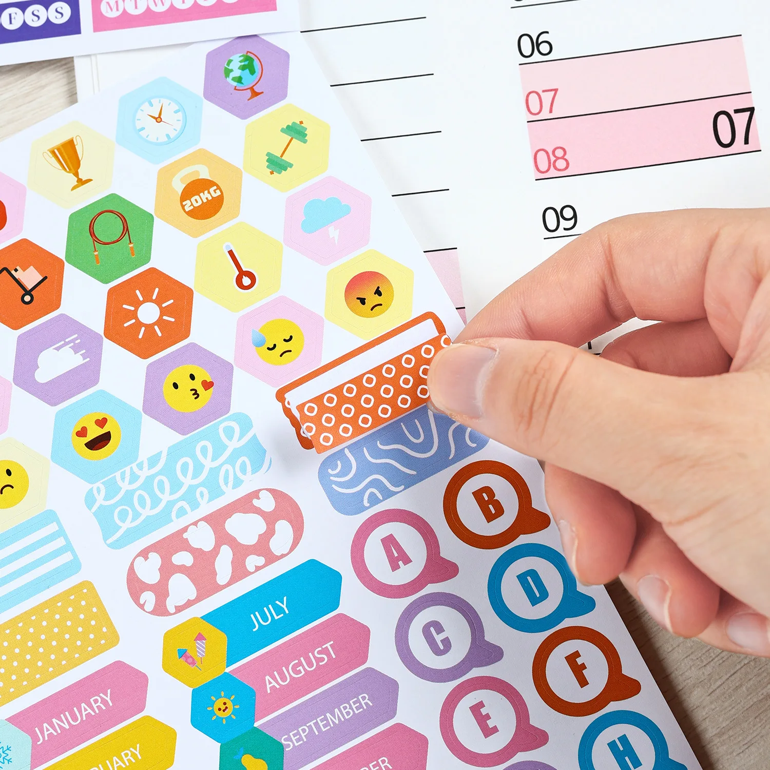 Calendario 2026 con horario, Material creativo para diario DIY, suministros para estudiantes, papelería - imagen 3