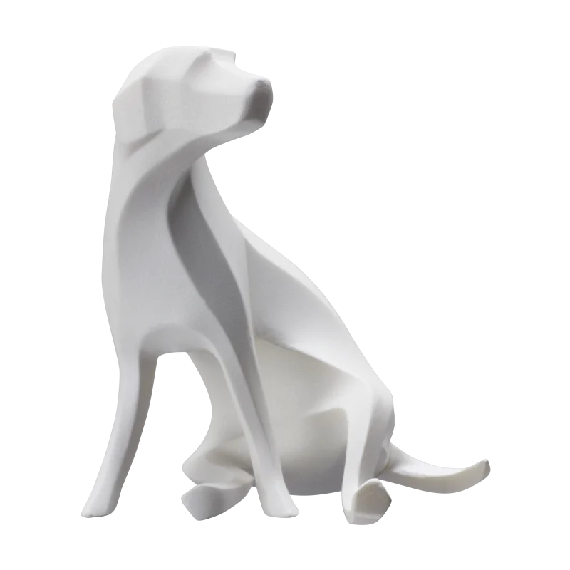 Sitting Dog White