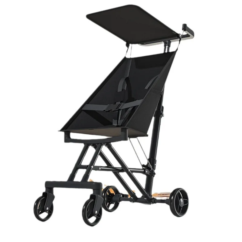 Carrito bebé ligero plegable con ruedas grandes y bolsillo portaobjetos - imagen 2