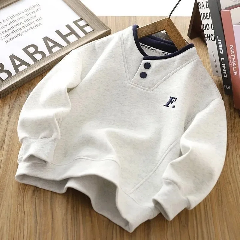 Sudadera con letras para niños – Jersé holgado informal de otoño - imagen 3
