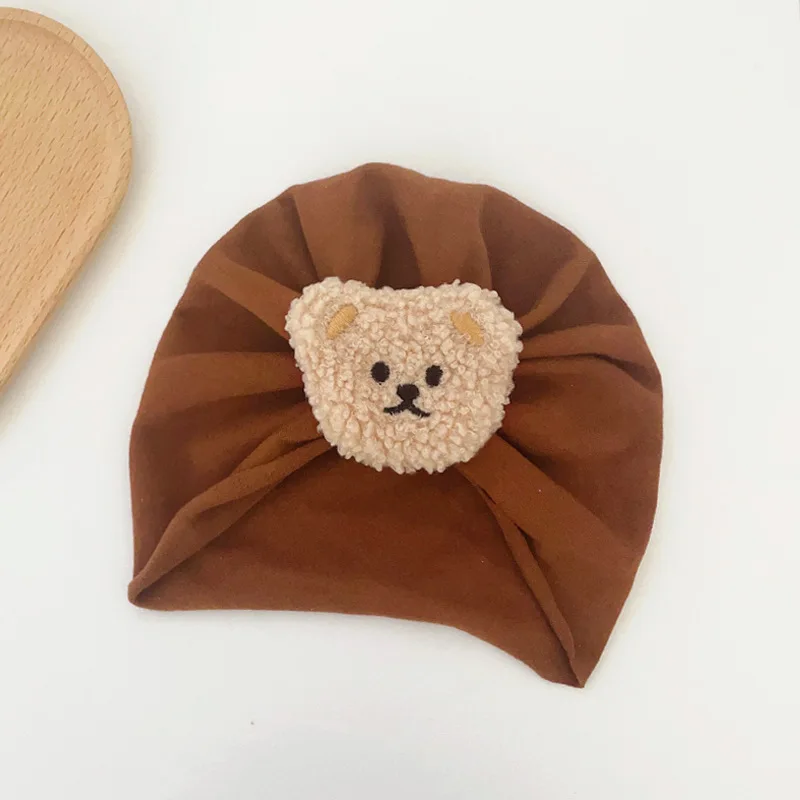 Gorro de bebé de algodón suave con orejitas de osito para invierno - imagen 5