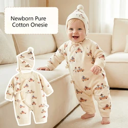Somenie conjunto mameluco y gorro bebé recién nacido algodón rayas