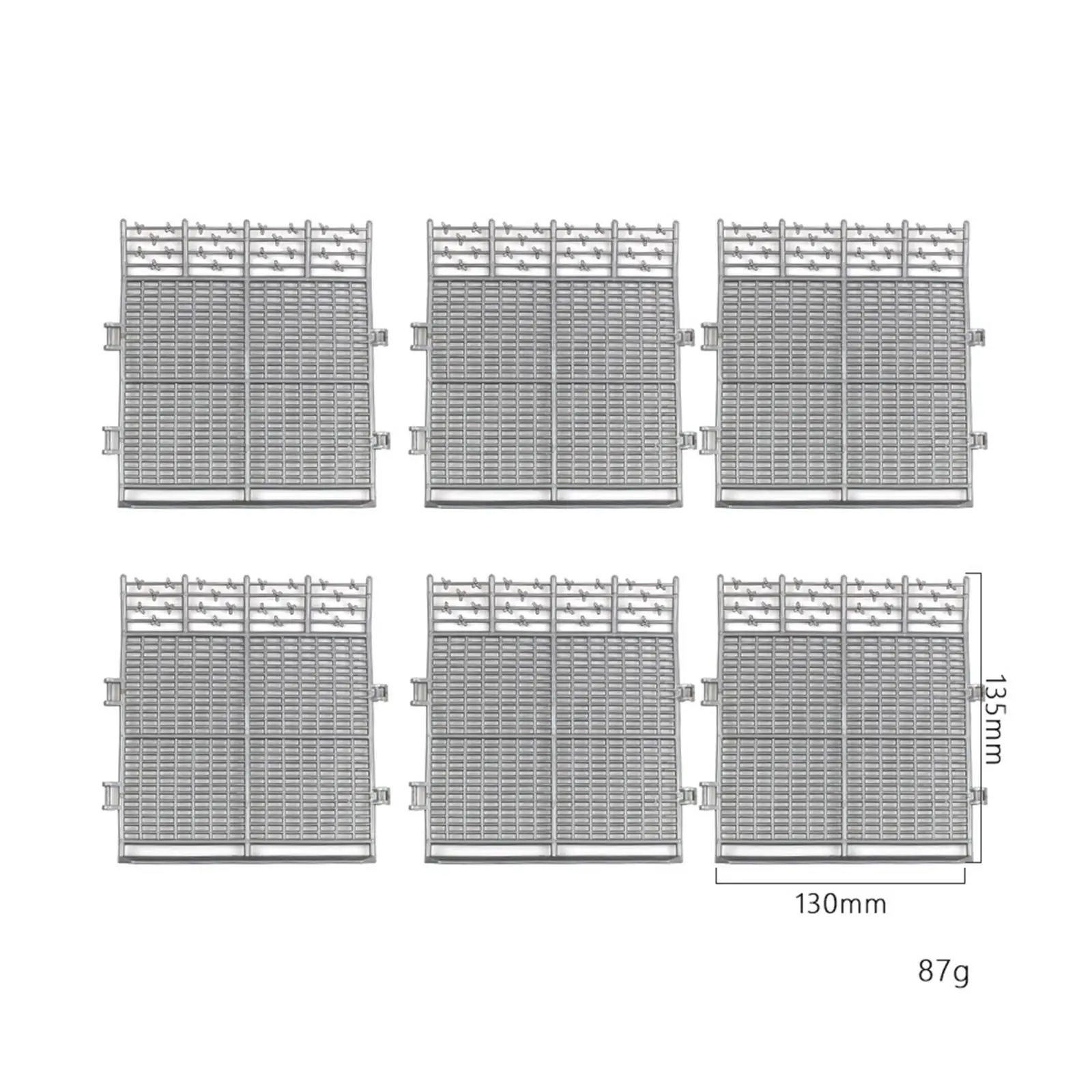 6Pcs Drifts Field Fence, 1/18 Drifts RC Car Fence Model Toy, Runway Panel Set RC Car Accessories,