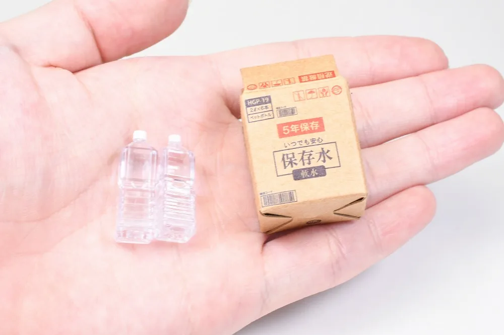 Cápsula de lona de juguete, compra por caja Botella para mascotas de 3 figuras, caja de sidra de Cola de té verde, bebida de limón de agua, miniaturas que combinan con 1/12 muñecas - imagen 3