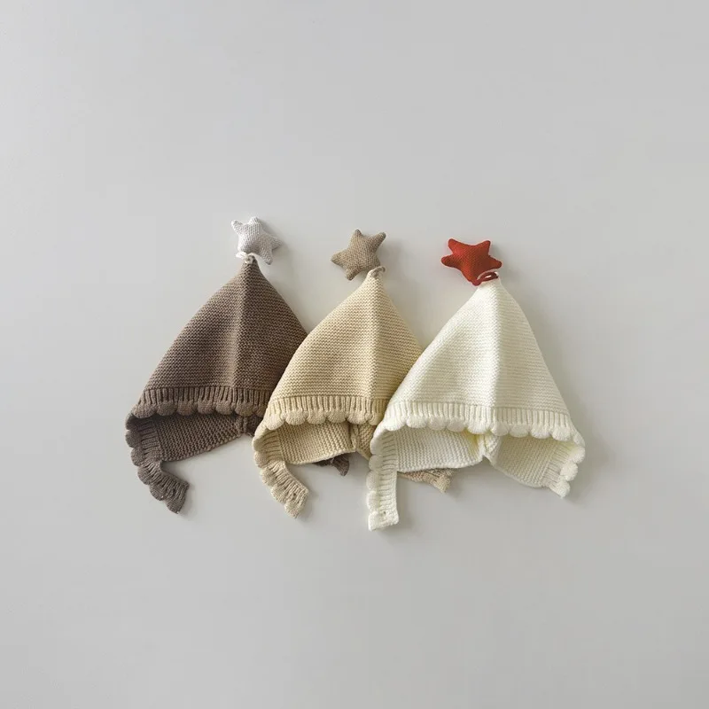 Gorro de punto con orejeras para bebé – Estrella primavera