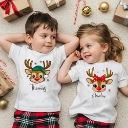 Camiseta navideña de ciervo para niño
