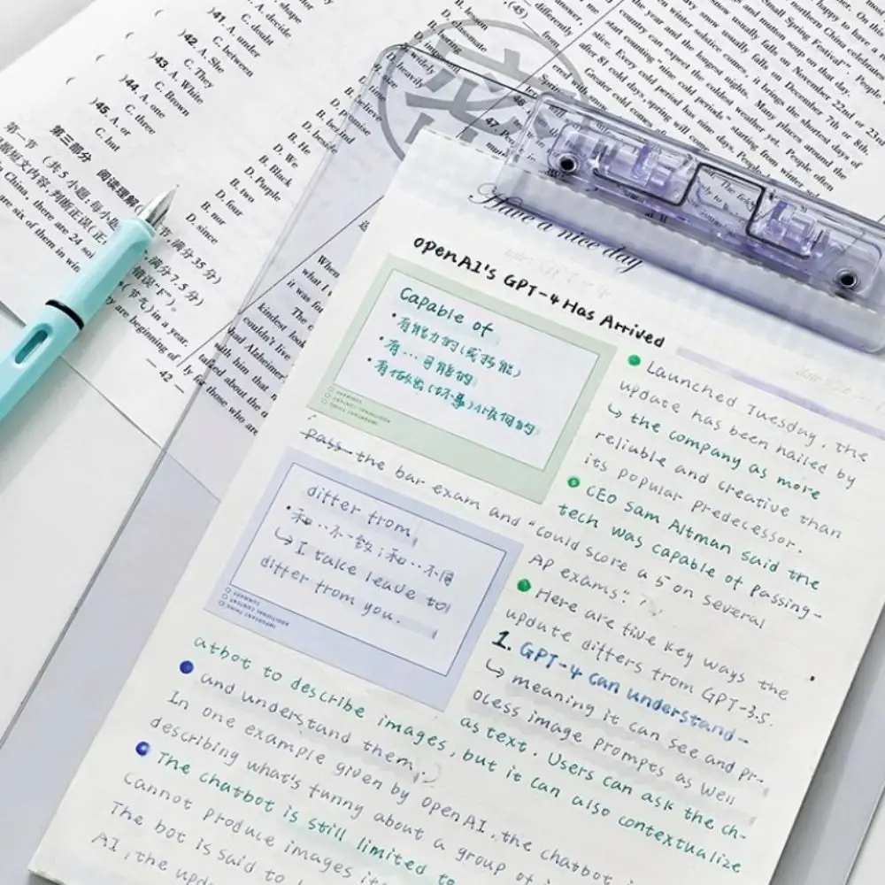 Portapapeles transparente A4 con Clip de perfil bajo para trabajo de oficina y negocios - imagen 5