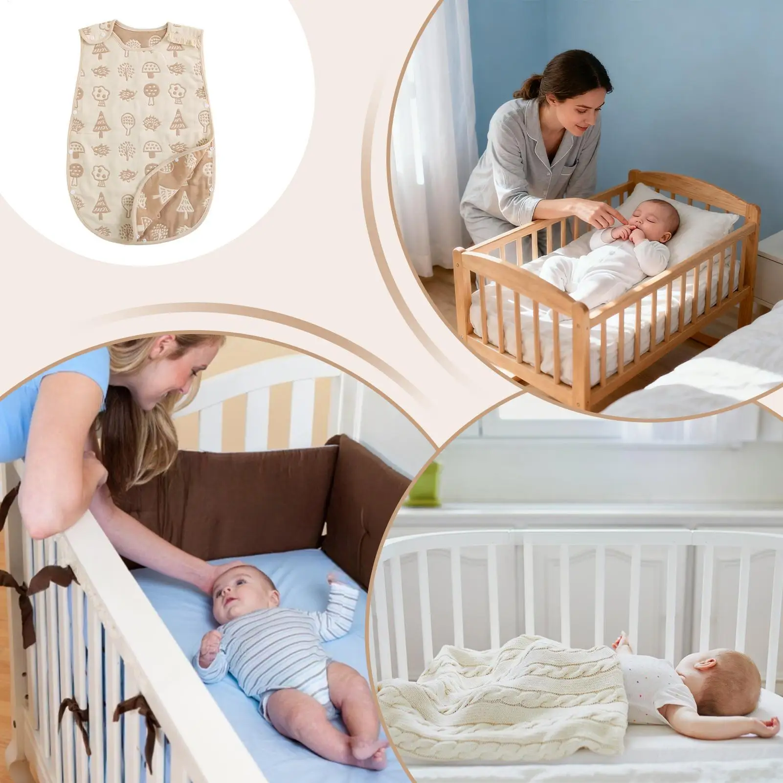 Saco de dormir para bebé, cama sin mangas de algodón para niños pequeños, saco de dormir imprescindible para niñas, niños, hijo, niños pequeños, hija - imagen 5