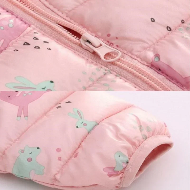 Chaqueta plumón niños con capucha – Estampado dinosaurio - imagen 4