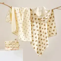 Toalla con capucha para bebé de algodón – Suave diseño oso