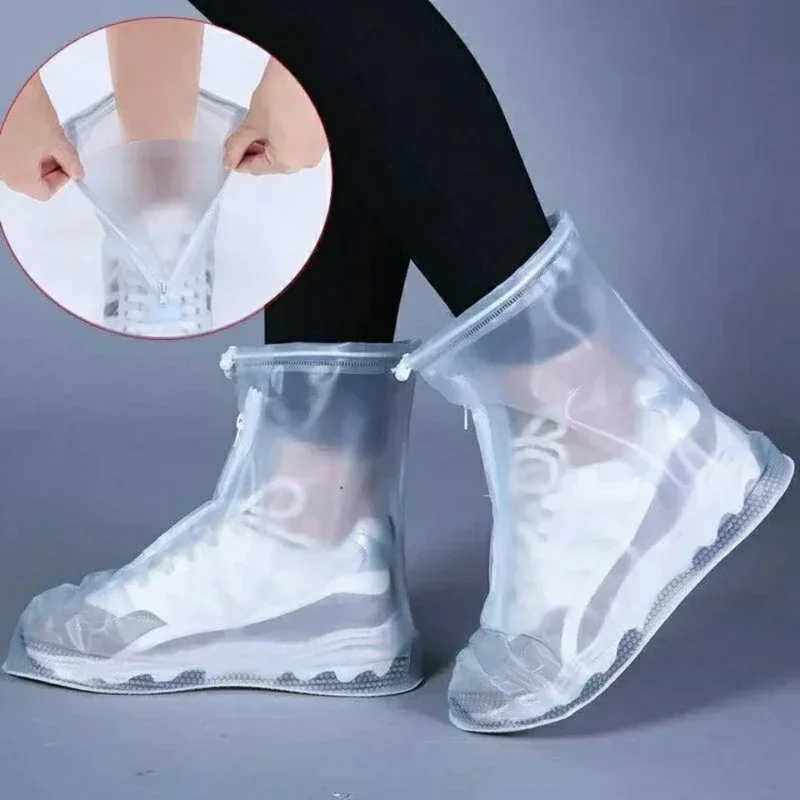 Cubierta de silicona impermeable para zapatos, protectores de zapatos Unisex, Botas de lluvia para interiores y exteriores, cubierta antideslizante de calidad reutilizable lluviosa